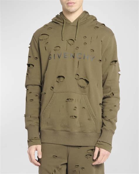 mens givenchy hoodie ebay|givenchy destroyed hoodie.